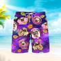 Dog Love Donuts Galaxy Beach Shorts For Men