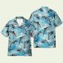 Dolphin Wave Water Blue Beach Pattern Hawaiian Shirt