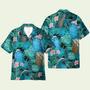 Dolphins In Tropical Green Leaves Hawaiian Shirt