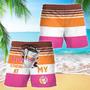 Dunkin' Donuts Stop Staring At Horizontal Striped Swim Trunks