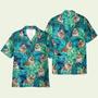 England Bulldog Tropical Leaves Pattern Hawaiian Shirt