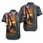 Excavator Heavy Equipment Gray Aloha Hawaiian Shirt