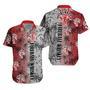 Fireball Whisky Gradient Gray And Red Hawaiian Shirt