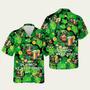 Firefighter Saint Patricks Day Leprechaun With Beer Hawaiian Shirt