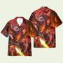 Flaming Dragon Mens Hawaiian Shirt