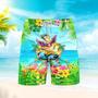 Flamingo Let's Get Flocked Up On The Beach Beach Shorts For Men