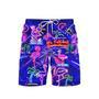 Flamingo Neon It's 5 O'Clock Somewhere Violet Beach Shorts For Men