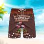 Flamingo Obsessive Coffee Count Me Beach Shorts For Men