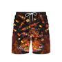 Food BBQ On Fire Beach Shorts For Men