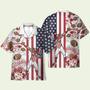 Football July America Independence Day America Flag Pattern Hawaiian Shirt