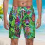 Fresh Fruit Pineapple Peace Life Colorful Beach Shorts For Men