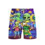 Funny Aliens Eat Tacos On Their Planet Beach Shorts For Men