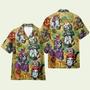 Funny Skull Riding Motorcycle Scooters Hawaiian Shirt