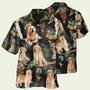 Golden Retriever Floral Style Hawaiian Shirt