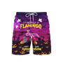 Halloween I’m Really A Flamingo Ghost Pumpkin Beach Shorts For Men