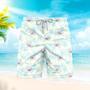 Happy Bull Dog With Tropical Beach Shorts For Men