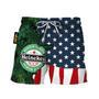 Heineken Tropical Beside Amerian Flag Swim Trunks