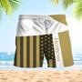 Hennessy American Flag Pattern Swim Trunks