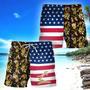 Hennessy Tropical American Flag Swim Trunks