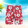 Hibicus Flowers Pattern Beach Shorts For Men