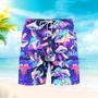 Hippie Psychedelic Trippy Colorful Beach Shorts For Men