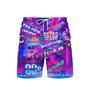 I love s Music Party Colorful Neon Lights Beach Shorts For Men