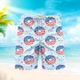 Independence Day Of July Blue And Red Donuts Patriotic Beach Shorts For Men