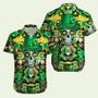 Irish Skull Rich St Patrick Green Hawaiian Shirt