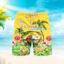 It's 5 O'Clock Somewhere Parrot Yellow Tropical Beach Shorts For Men