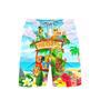 It's 5 O'clock Somewhere Turtle Parrot Beach Shorts For Men