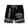 Jack Daniel's Bottle Pattern Swim Trunks