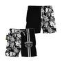 Jack Daniel's Flower Stripe Swim Trunks