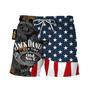 Jack Daniel's Tropical Beside American Flag Swim Trunks