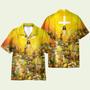 Jesus Seated On A Couch With Easter Rabbit And Eggs Hawaiian Shirt