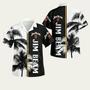 Jim Beam Palm Tree Button Hawaiian Shirt