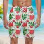 Juicy Watermelon Tropical Beach Shorts For Men