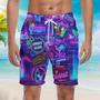 Lets Go To The Cocktail Party Neon Beach Shorts For Men