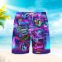 Lets Go To The Cocktail Party Neon Color Lights Beach Shorts For Men