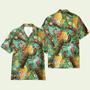 Lobster Tropical Leaves Pattern Hawaiian Shirt