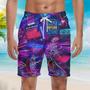 Made In The Music Neon Vintage s Beach Shorts For Men