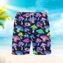 Magic Mushroom Neon Galaxy Colorful Beach Shorts For Men