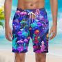 Magic Mushroom Peace Life Beach Shorts For Men