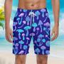 Magic Mushroom Psychedelic s Hippie Colorful Beach Shorts For Men