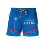 Michelob Ultra Bottle Pattern Swim Trunks