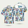 Miller Lite Beer Floral Hawaiian Shirt