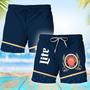 Miller Lite Bottle Pattern Swim Trunks