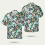 Miller Lite Colorful Tropical Floral Hawaiian Shirt