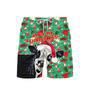 Moory Christmas Funny Xmas Cow Beach Shorts For Men