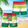 Mountain Dew Stop Staring At Horizontal Striped Swim Trunks