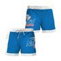 Natural Light Blue White Basic Swim Trunks